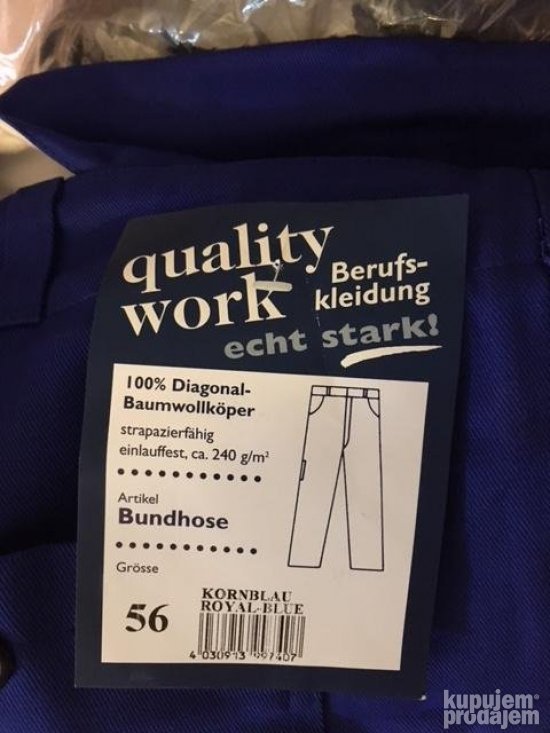 Radne pantalone SANFOR nove plave -nemačka48,56,60