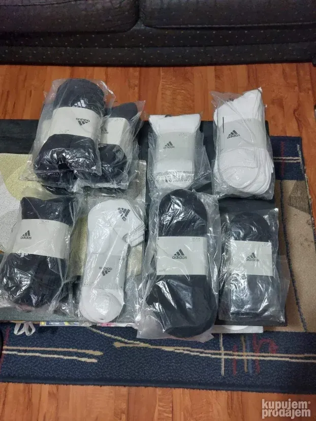 Adidas crne čarape plitke (3 Para) - (NOVO - ORIGINAL)