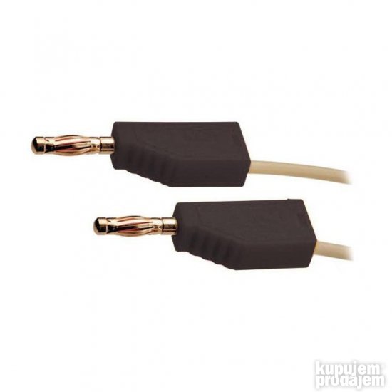 Kabl bananica 4mm SR - ban 4mm SR crni MC, 1m