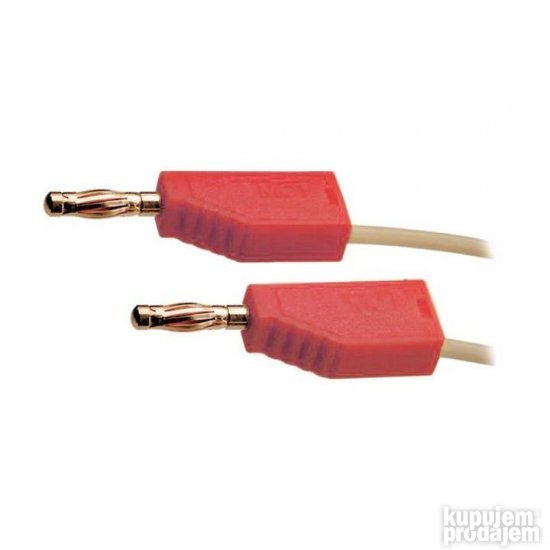 Kabl bananica 4mm SR - ban 4mm SR crni MC, 1m