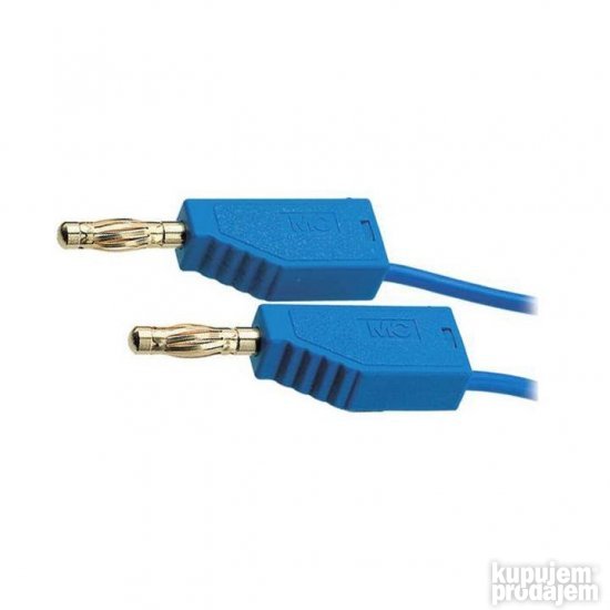 Kabl bananica 4mm SR - ban 4mm SR crni MC, 1m