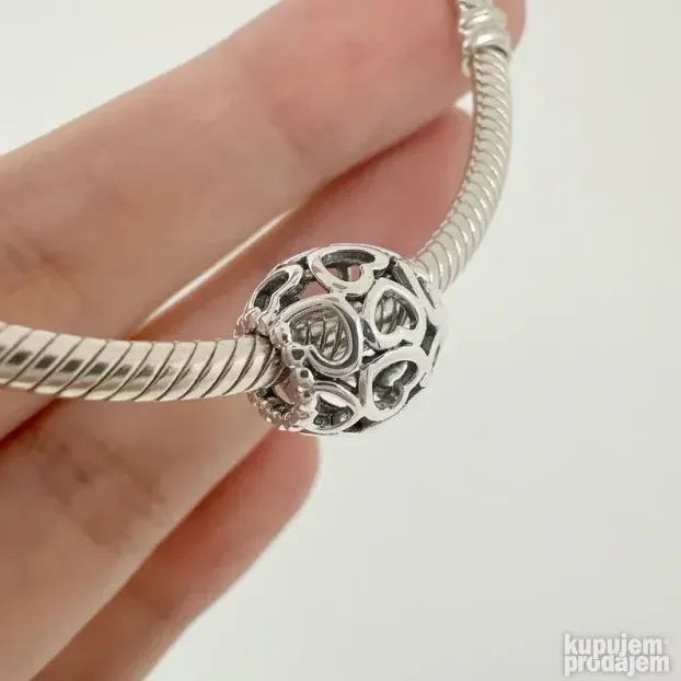 PANDORA privezak Open Heart srebro ale s925 790964