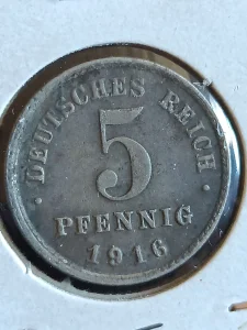 5 pf. 1916 F g. Zn Nemačka