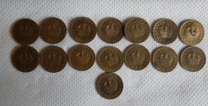 Kraljevina 2 dinara 15 komada.