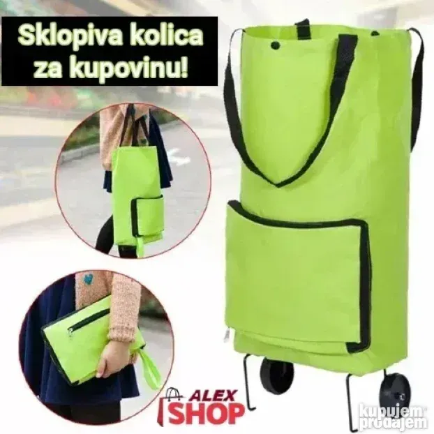 Rasklopivi ceger kolica za kupovinu sa točkićima