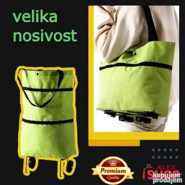Rasklopivi ceger kolica za kupovinu sa točkićima