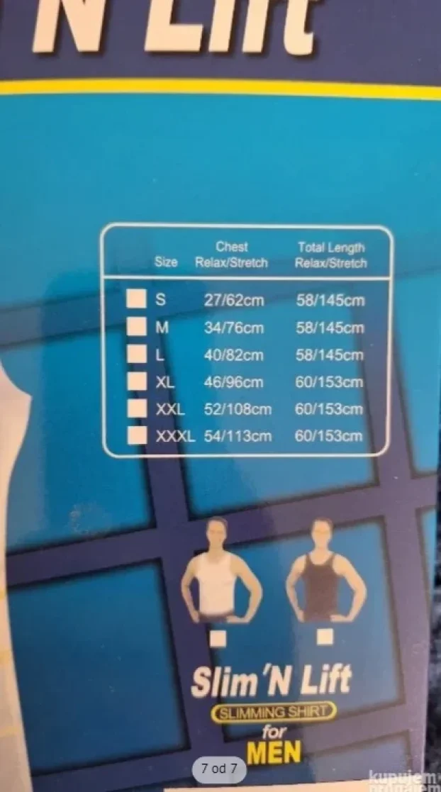 Slim n Lift Majica Steznik za muškarce NOVO