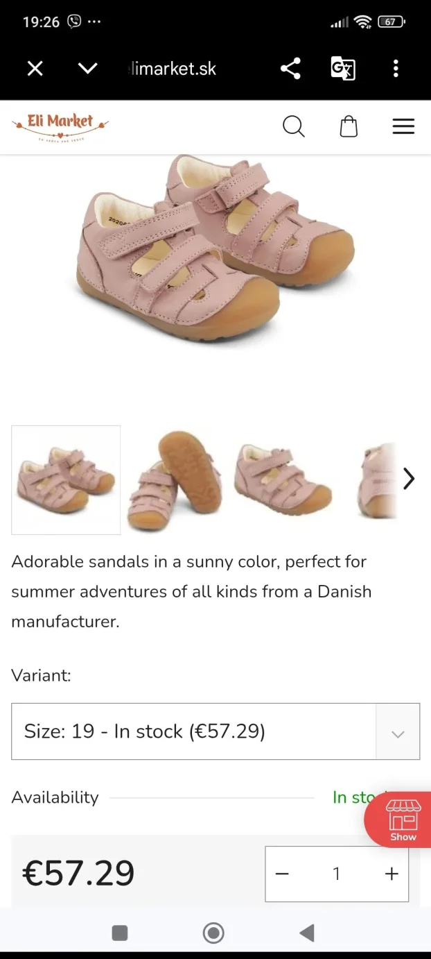 Barefoot sandale Bundgaard 24 barefoot sandale