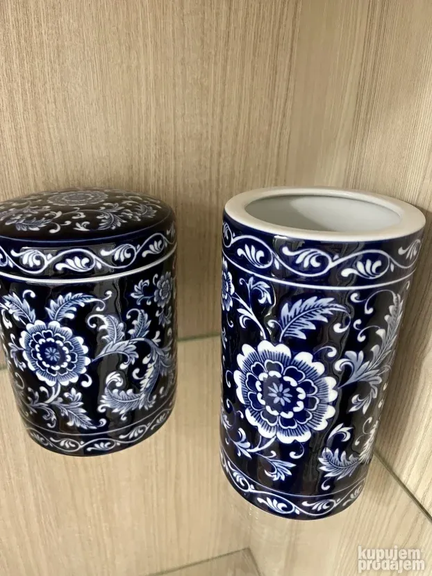 Sve 50eur - Porcelan Cajni Set Cinije Kanister Blenko Vazna