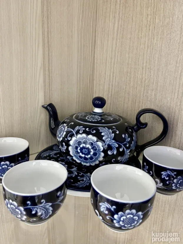 Sve 50eur - Porcelan Cajni Set Cinije Kanister Blenko Vazna