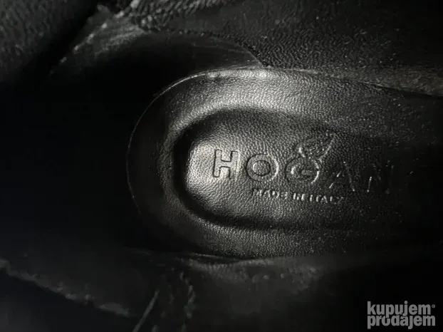 HOGAN ORIGINAL crne kozne cipele prevrnuta koza 38.5