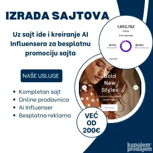 Izrada sajtova + kreiranje ai influensera