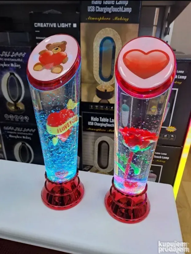 Ruža lampa Svetleća igrajuća ruža Srce Poklon
