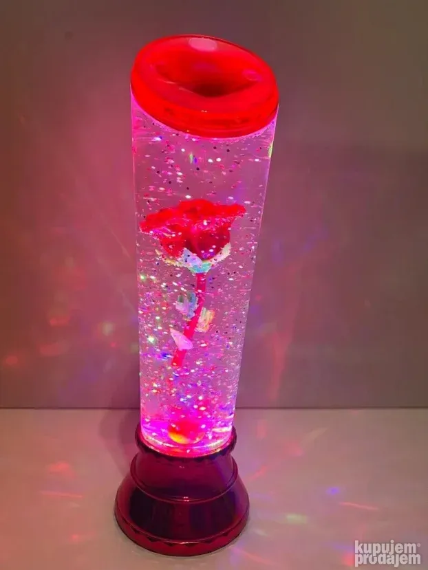 Ruža lampa Svetleća igrajuća ruža Srce Poklon