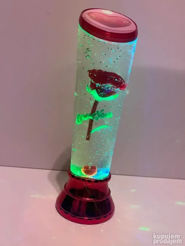 Ruža lampa Svetleća igrajuća ruža Srce Poklon