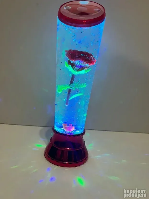 Ruža lampa Svetleća igrajuća ruža Srce Poklon