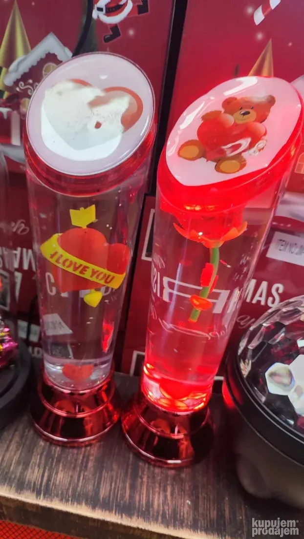 Ruža lampa Svetleća igrajuća ruža Srce Poklon