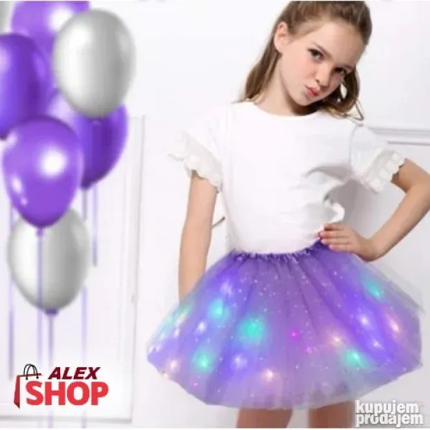 Svetleći komplet suknjica kruna i žezlo