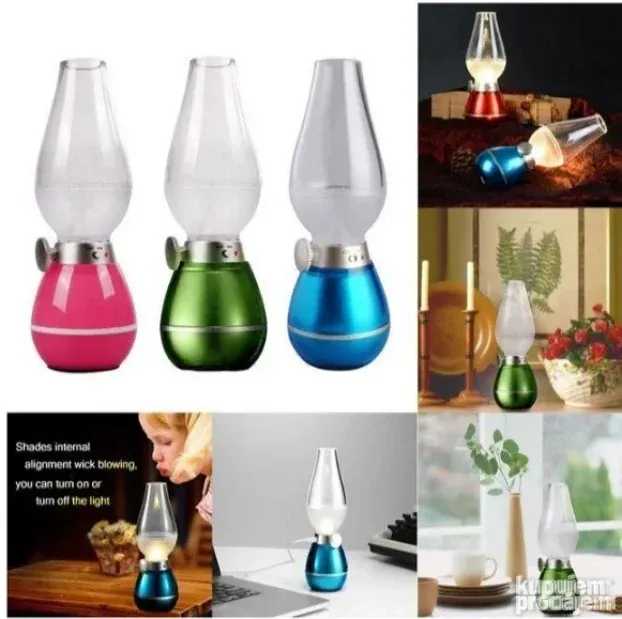 VG Retro Lampa Uljani Fenjer USB LED