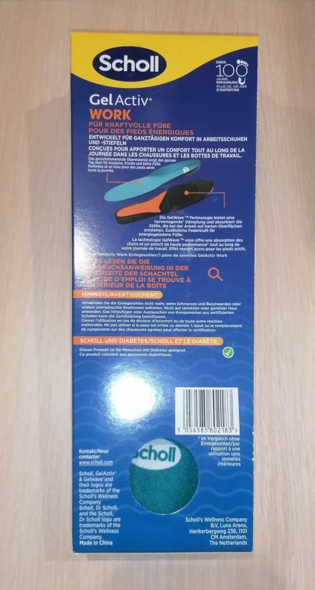 Scholl Gel Aktiv Work ulošci za radnu obuću vel.L