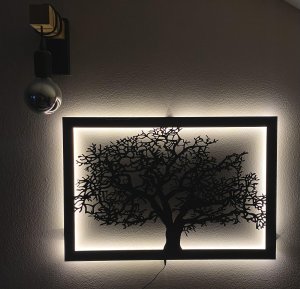 Zidni ukras DRVO svetleci slika LED svetlo novo HIT