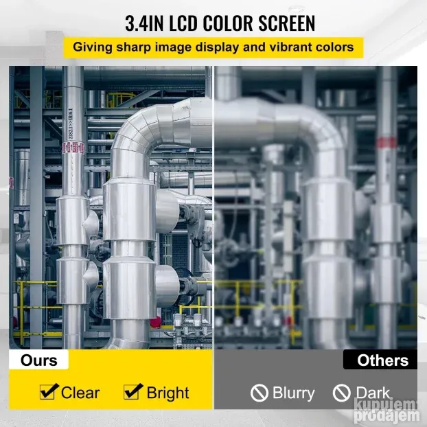 VEVOR kamera za kanalizaciju sa kablom od 50 m