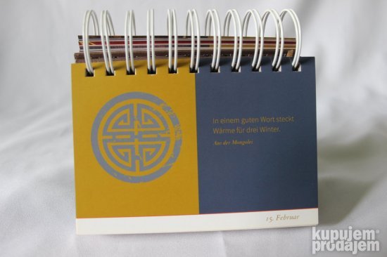 Stari Stoni Kalendar Sa Izrekama Na Nemačkom