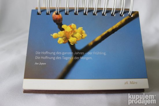 Stari Stoni Kalendar Sa Izrekama Na Nemačkom