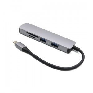 Hub type c na 3xUSB3.0+SD+TF card reader (5u1)
