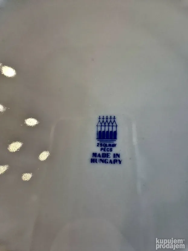 Žolnai 2 porcelan tanjira iz Budimpeste, 24 cm precnik