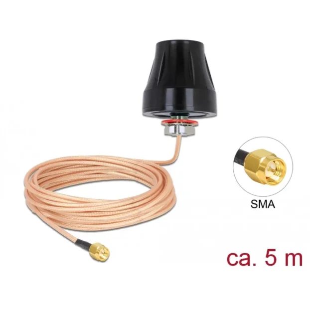 Delock Lte Antenna Sma Plug 2 Dbi Fix Omnidirectional Korkor
