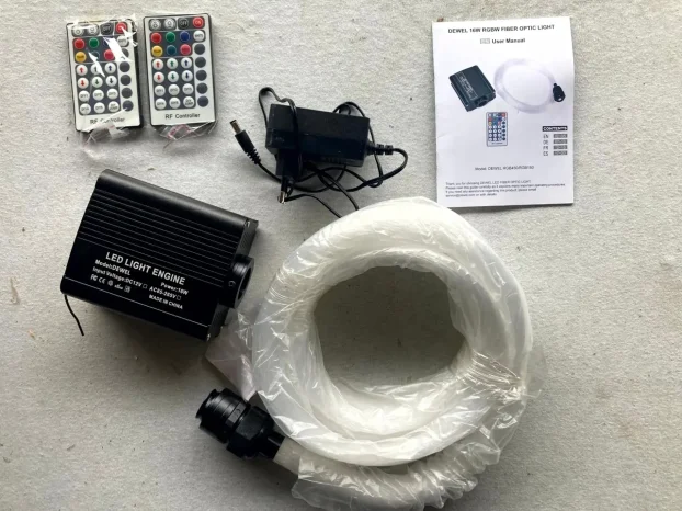 DEWEL RGB LED rasveta optičkim vlaknima,16W,2metra