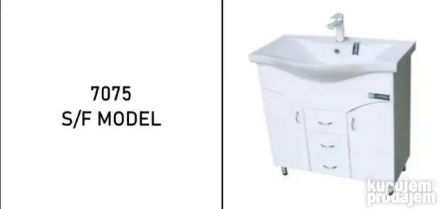 Kupatilski ormar sa umivaonikom fijokom 75 cmx85x35