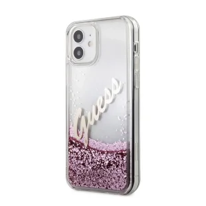 Guess Faceplate LiquiGlitter Vintage Script za iPhone 12 m