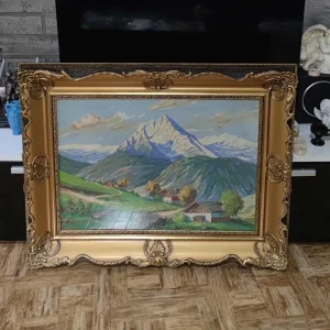 Prelep veliki Vilerov goblen u predivnom ramu