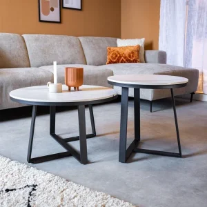 Klub sto - komplet, imitacija mermera