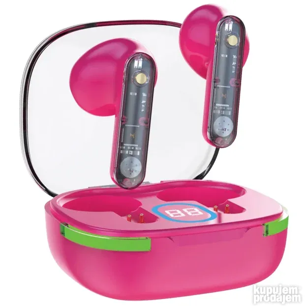 Bežične stereo slušalice, Bluetooth V5.3, Crvene TWS B80