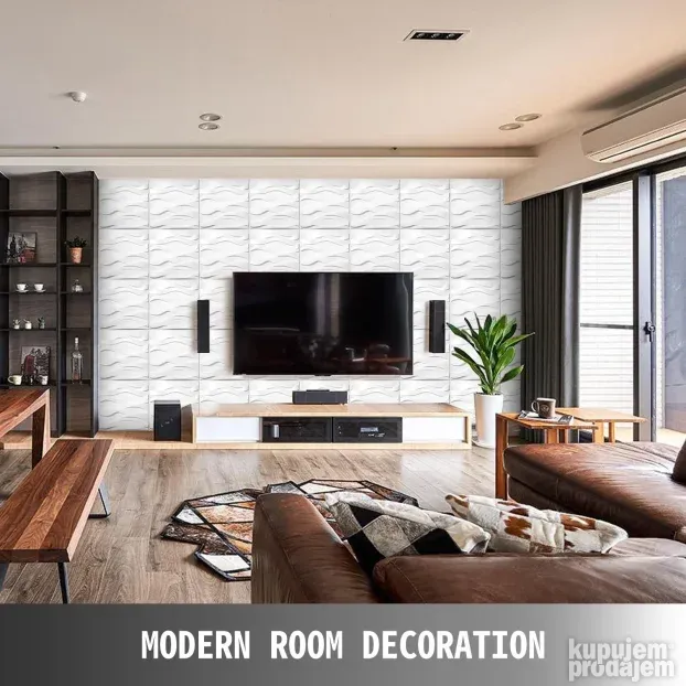 PVC dekorativni Zidni paneli Zidne ploce 13 kom 50x50cm