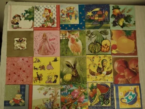 Lot 160 retro salveta za dekupaž ili kolekcionare