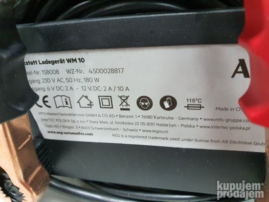Punjac Akomulatora AEG Werk WM10