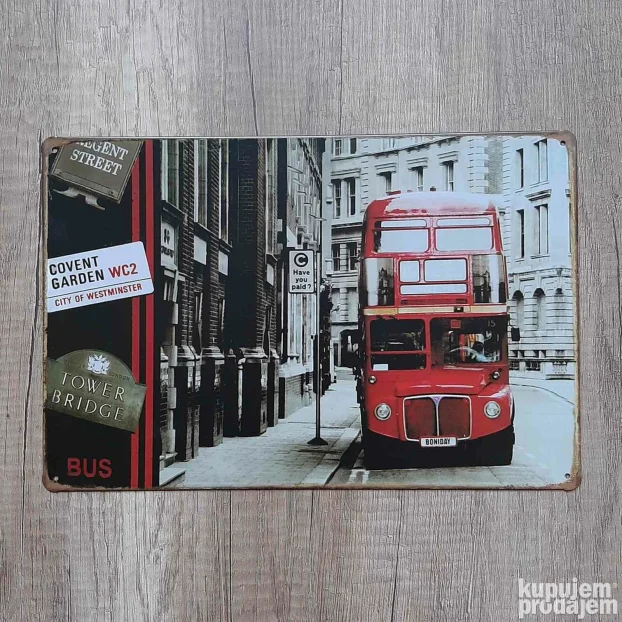 Metalna tabla LONDON BUS