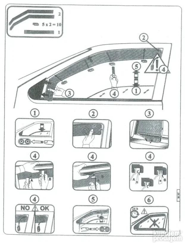 Vetrobrani Deflektori Usmerivaci Vazduha, Reno Clio 98-2005