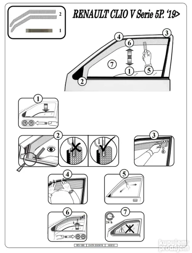Vetrobrani Deflektori Usmerivaci Vazduha, Reno Clio 98-2005