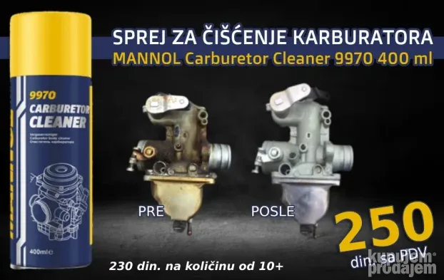 Sprej za čišcenje karburatora MANNOL 400 ml