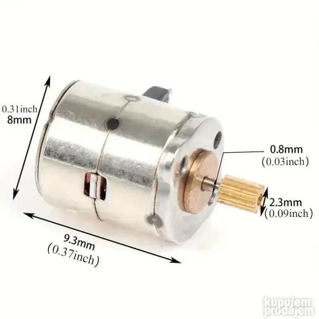 Nano mini zupčani motor - dvofazni, 4-žični