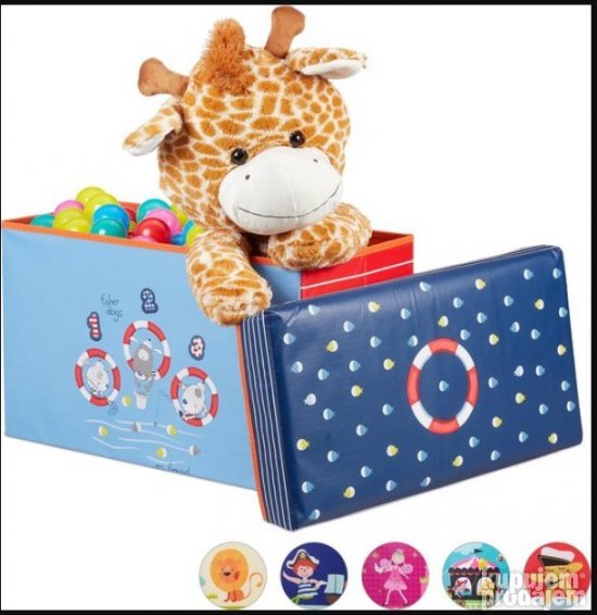 Tabure Skladiste za Igracke za Decu 60x36x30cm- Relaxdays