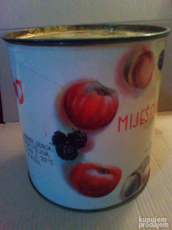 stara limena kutija mijesana marmelada podravka 10kg 1963g