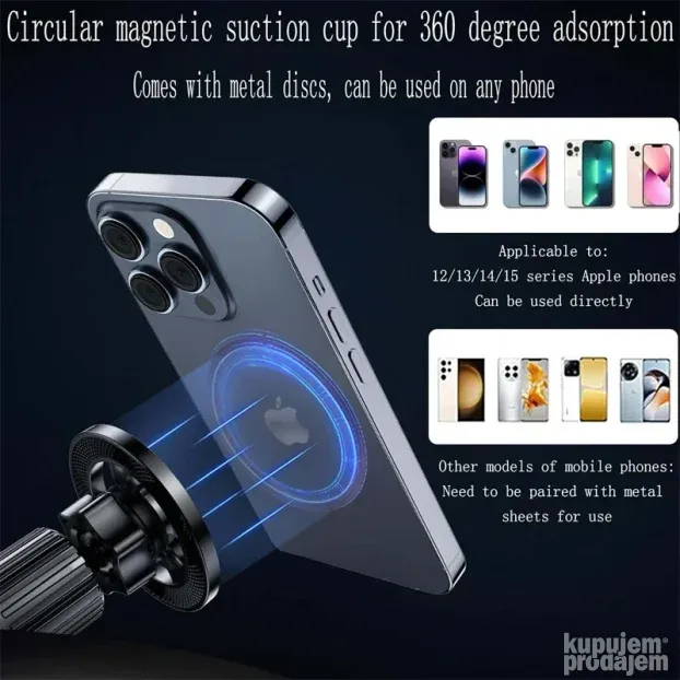 Auto drzac za telefon Magsafe Remax C12 crni
