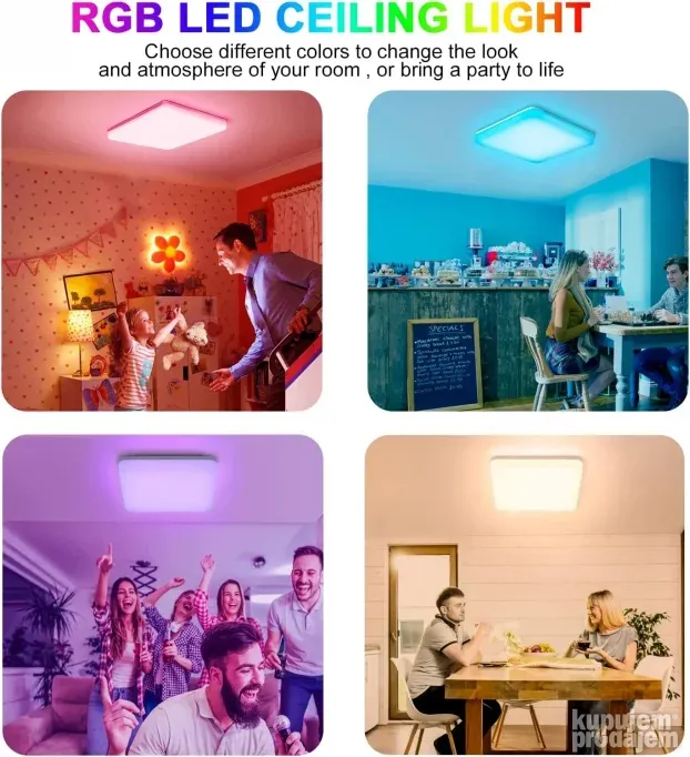 Led Rgb Plafonjera sa Daljincem - LEOEU
