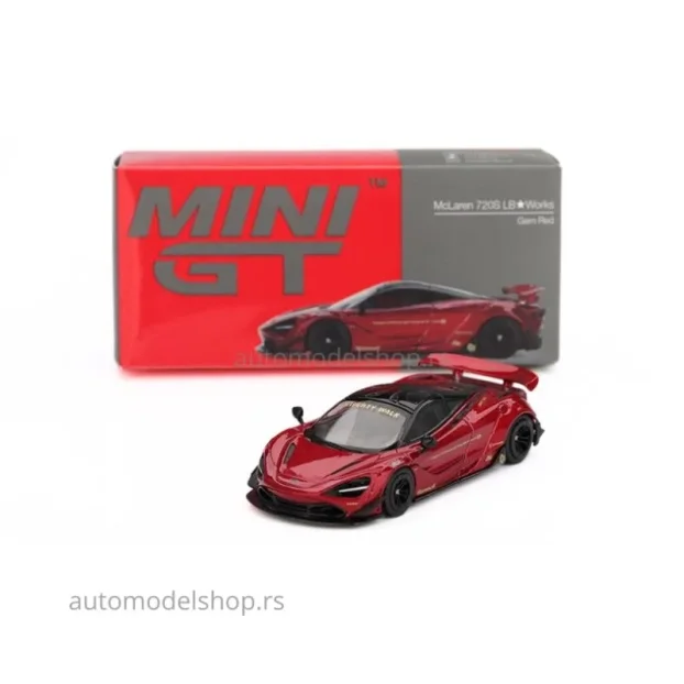 MINI GT McLaren 720S LB Works Gem - Red - 2022, 1:64